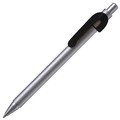 SNAKE, ручка шариковая, черный, серебристый корпус, металл
